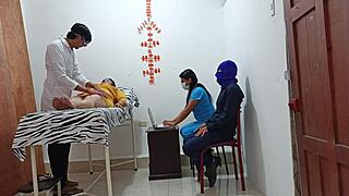 i'm the naughty doctor in wild foursome banging curvy patients office-style