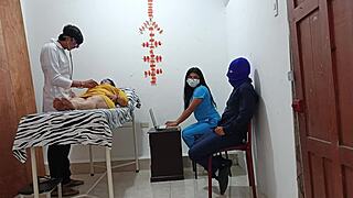 i'm the naughty doctor in wild foursome banging curvy patients office-style