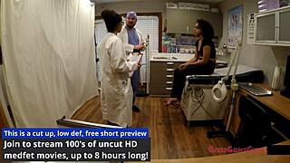 spy cam catches mia sanchez petite latina pussy spread in gyno exam by doctor