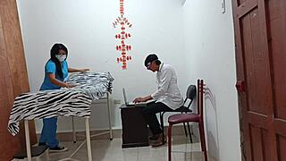 i'm the naughty doctor in wild foursome banging curvy patients office-style