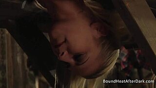 mistress pounds bound sub's ass in rough strap-on doggystyle