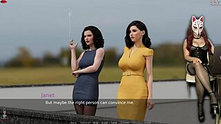 ms denvers hosts episode 53 in teacher cosplay with stockings and corset.