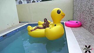 i get so wet playing with my pussy sunbathing poolside squirting everywhere