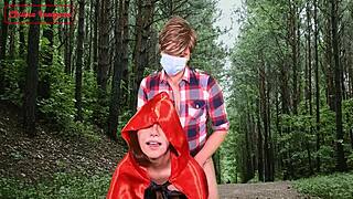 Little Red Riding Hood craves deep forest cock adventures in sexy cosplay parody
