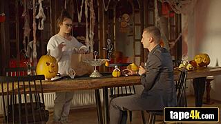 this halloween pickup with tattooed latina leads to wet pussy pounded by monster cock hardcore.