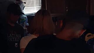 beautiful immigrant tempts agent with wild cock ride