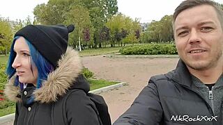 Street pickup babe bent over hotel bed for rough pounding