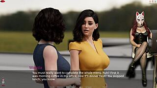 ms denvers hosts episode 53 in teacher cosplay with stockings and corset.