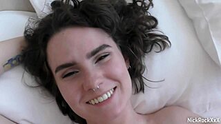 Skinny brunette darcy dark bends over homemade, tight pussy lips gripping cock in doggystyle cum ride