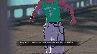 Goth hentai babe yanks my huge cock for porn gig