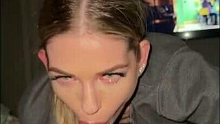 Petite college coed teases then rides football player's monster cock wildly