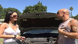 Angelina Valentine flaunts perfect big natural tits in wild cowgirl ride!