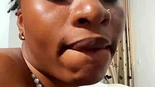 naija babe candy eagerly sucks massive black monster cock deeply