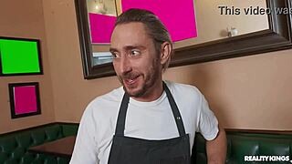 blonde gets pounded in reality kings restaurant fuck pov