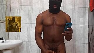 pornashubby masturbates solo in bathroom after sugar mummy rounds