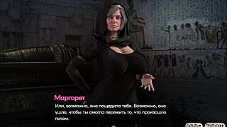 russian milf nun rides monster cock wildly in horny vibrator scene