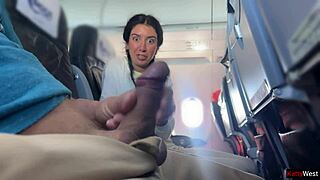 public airplane cock flash erupts in two-minute explosive orgasm cumshot