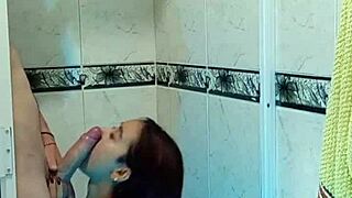 Steamy shower ambush turns into juicy pussy pounding