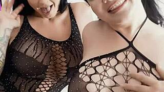 phat ass brunette bombshells smashed hard by thick cock