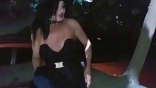 Halloween latina flashes big clit monster cock in car streets 🚗👻