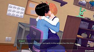 in the hentai tutor game she takes DOUBLE PENETRATION and RIDES big cock wildly part 53