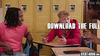 horny big ass student gets banged by friends and teacher's huge cock