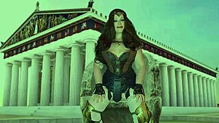 Granny Wonder Woman Deepthroats GILF Cock Goddess!