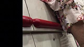 Hey, spy this hot mature granny's skirt upskirt in the store?