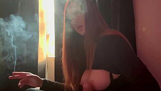 oh god, artemisia's dildo fucks me deep while i smoke craving more