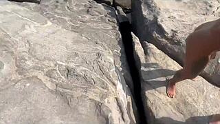 brazilian nerd teen anal gangbang at rio nudist beach party