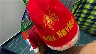 roommate's huge ass tight pussy christmas shock