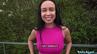 Milf bends over in garden shed for stranger's fat cock public pounding.