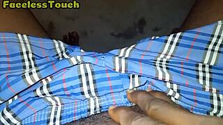 teasing glimpse of oiled skinny legs and monster cock joi