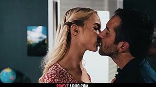 Blonde student seduces professor for intense sex