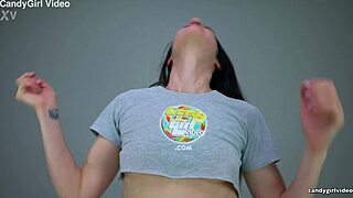 arielle lane teases her hairy pussy against the glass up close