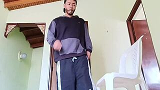 Explosive Post-Gym Solo Masturbation Blast!