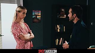 Blonde student seduces professor for intense sex