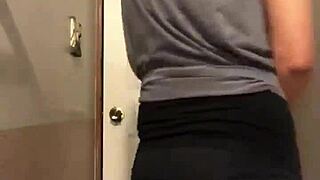 sexy petite teen teases tender ass in spandex