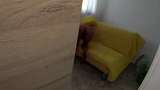 Brutal pussy and ass double pounding girlfriend senseless on sofa