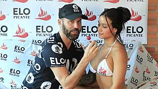 cute colombian lorena doll teases big tits in spicy casting interview