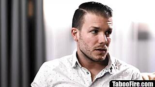 chubby wife eyes hubby ravaging their busty therapist