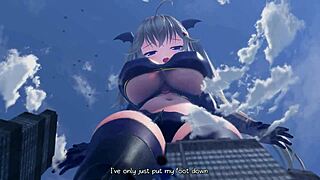 im so huge with giantess friend crushing city