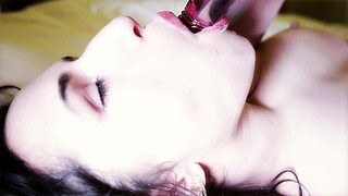 Aussie Brunette Scarlett Diablo Strips Teasing on Bed