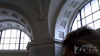 girl's skirt lifts revealing upskirt tease