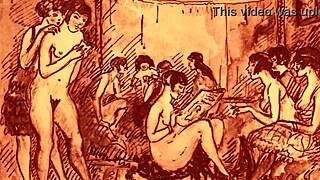 i adore these vintage erotic drawings they get me so hot n bothered in retro style