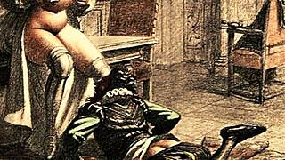 i adore these vintage erotic drawings they get me so hot n bothered in retro style