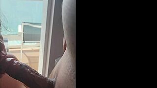 brazilian wife rides husband's cock hard in cruise ship bath