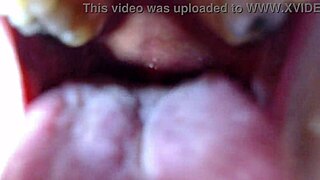 giantess fantasy: tiny guy slides into my huge curvy mouth?