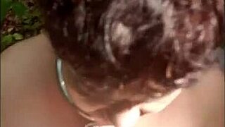 Bound French Housewife Spanked Outdoor in Forest