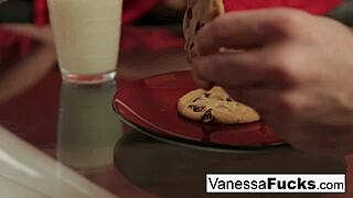 vanessa craves santa pounding her tight wet pussy deep